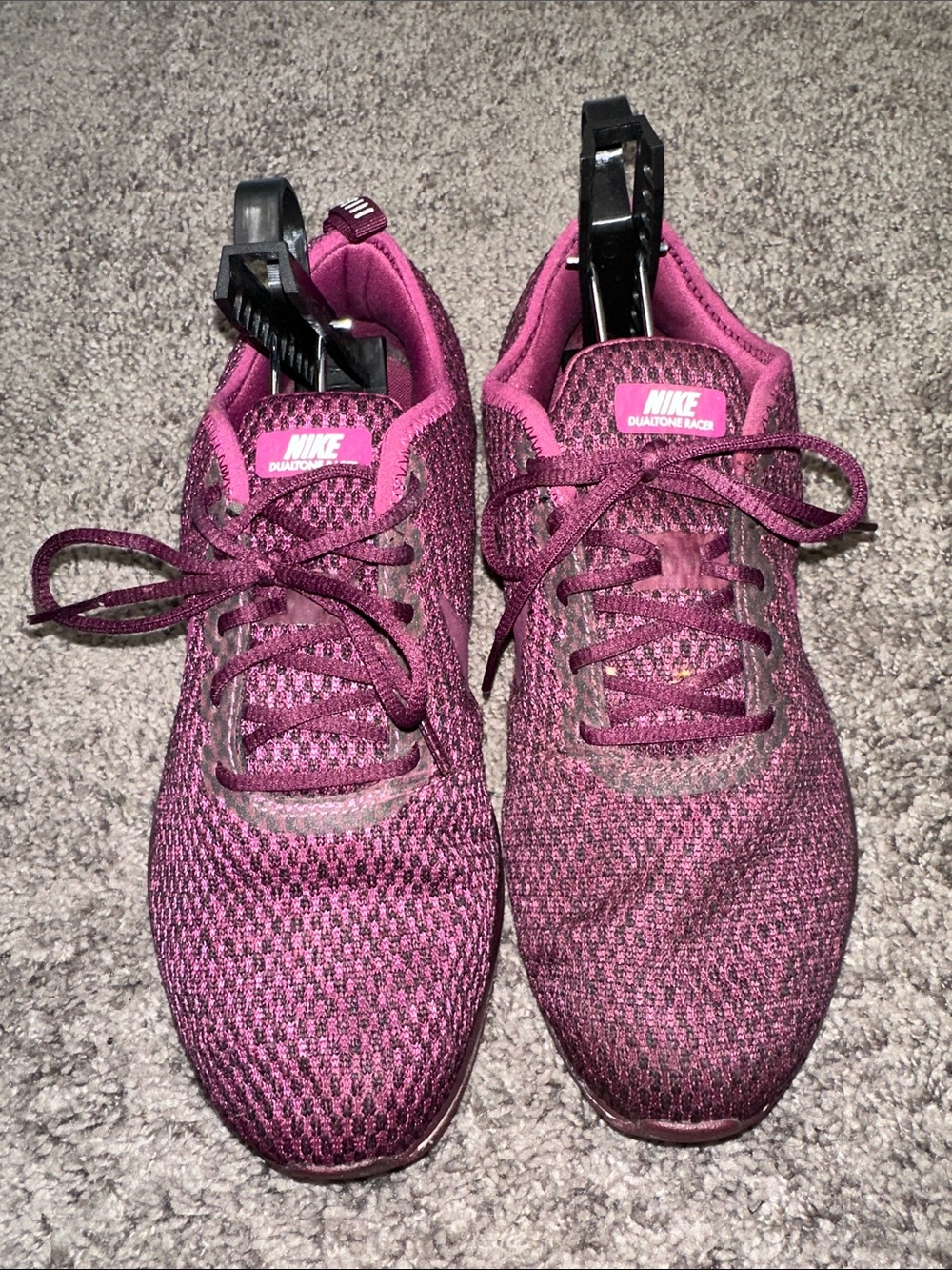 Nike Women’s Dualtone Racer Knit Sneakers - Berry Pink